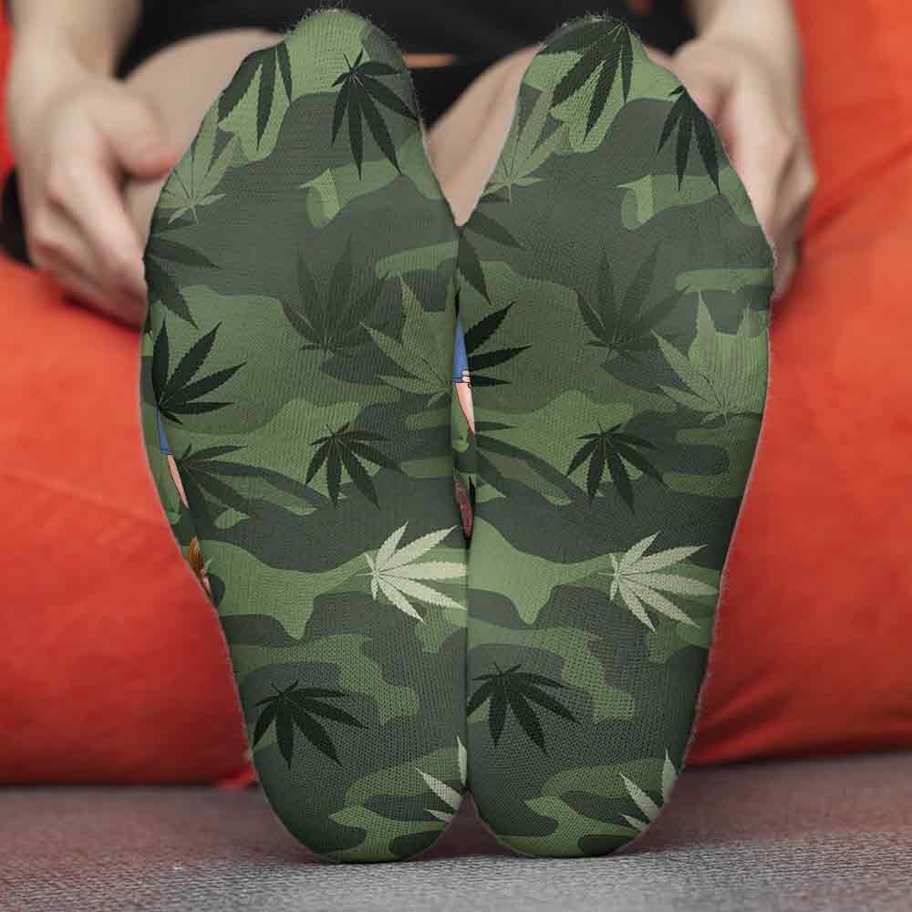 Le papa le plus cool du monde - Chaussettes personnalisées pour les fans de cannabis