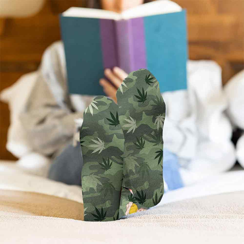 Le papa le plus cool du monde - Chaussettes personnalisées pour les fans de cannabis