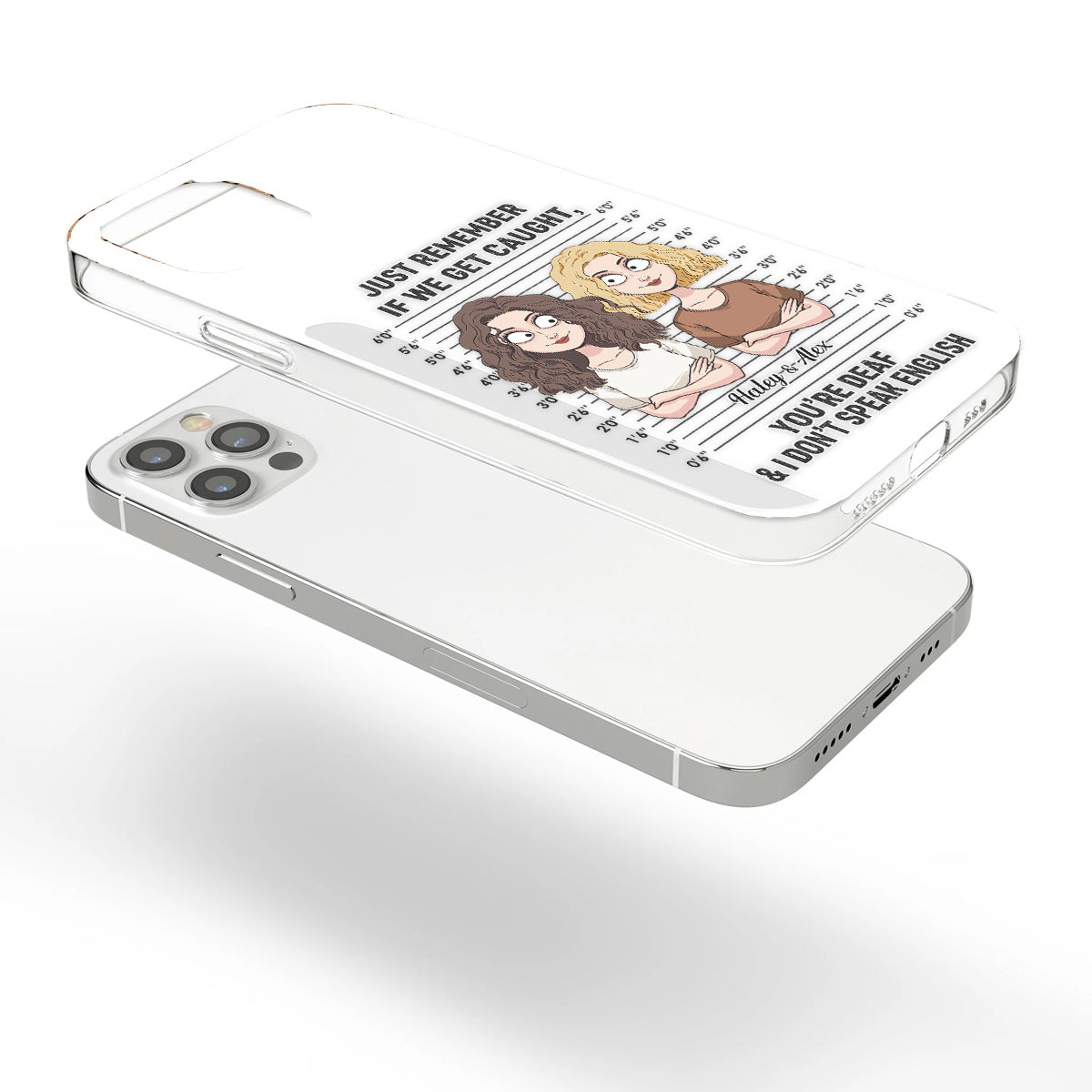 Si on se fait choper, complices ? - Coque de téléphone transparente personnalisée pour meilleure amie