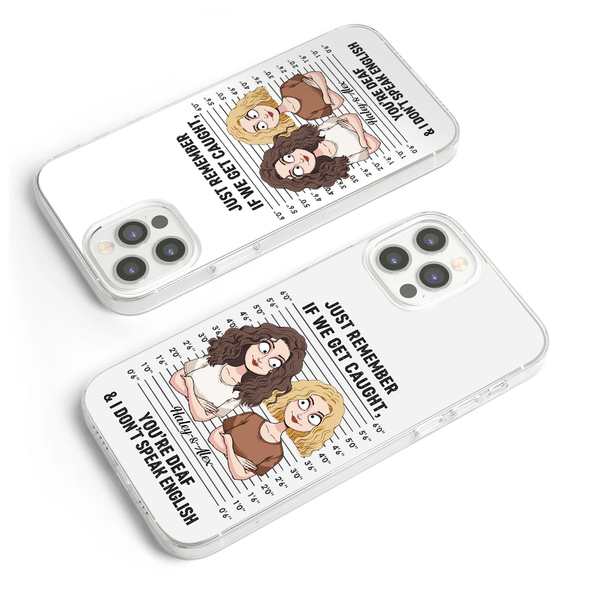 Si on se fait choper, complices ? - Coque de téléphone transparente personnalisée pour meilleure amie