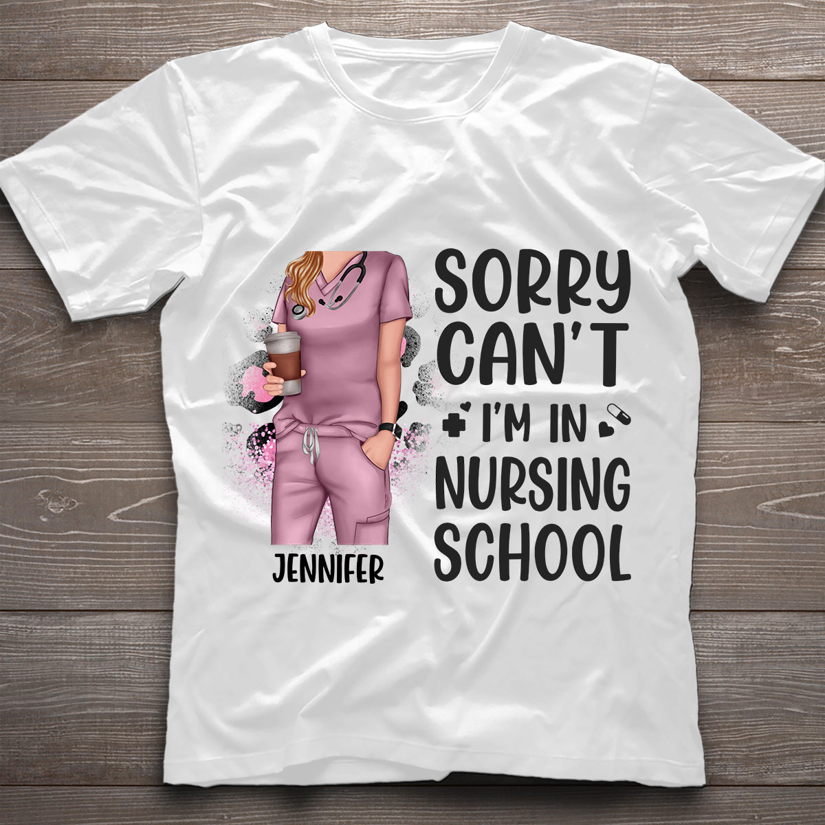 Désolée, je ne peux pas aller à l'école d'infirmières. Au revoir ! - T-shirt et sweat à capuche personnalisés pour infirmières