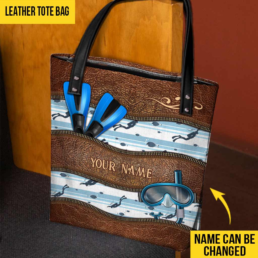 Sac fourre-tout personnalisé « J’adore la plongée sous-marine »