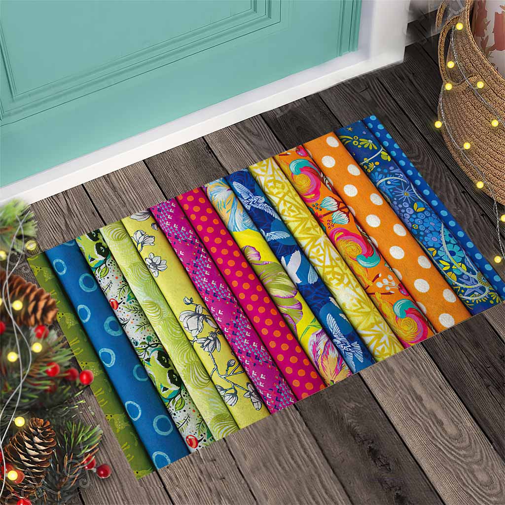 Paillasson imprimé à motifs de tissu matelassé