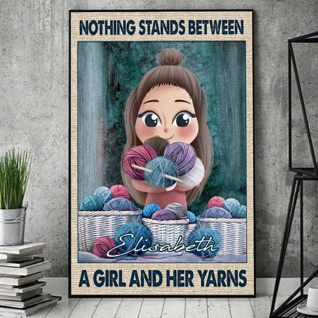Rien ne peut séparer une fille de ses pelotes de laine - Affiche de crochet personnalisée