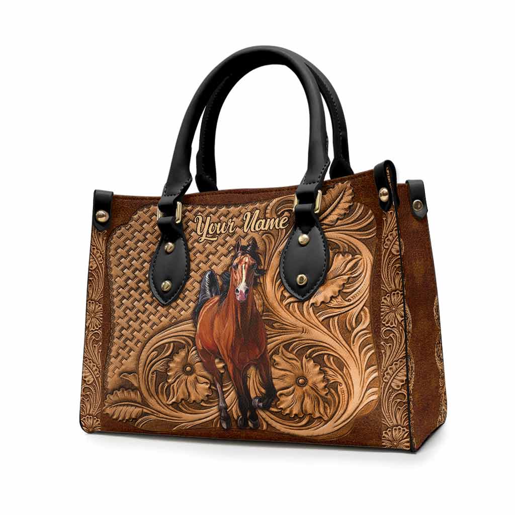 Sac à main en cuir personnalisé « Fille à cheval »
