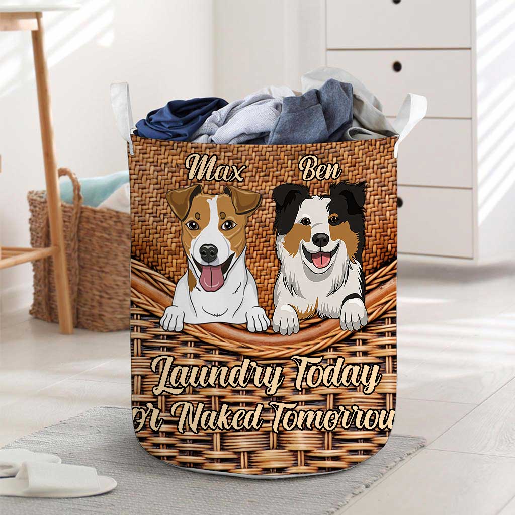 Laundry Today - Panier de rangement personnalisé pour chien