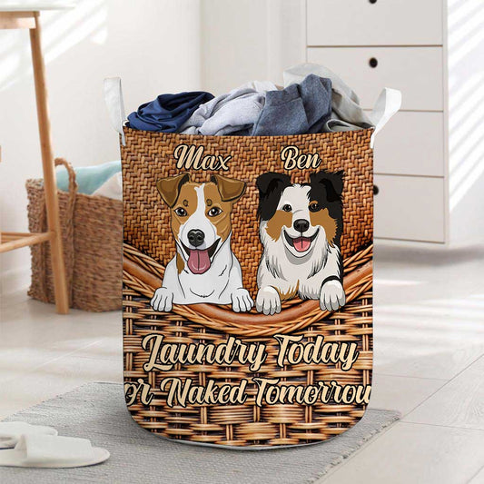Laundry Today - Panier de rangement personnalisé pour chien