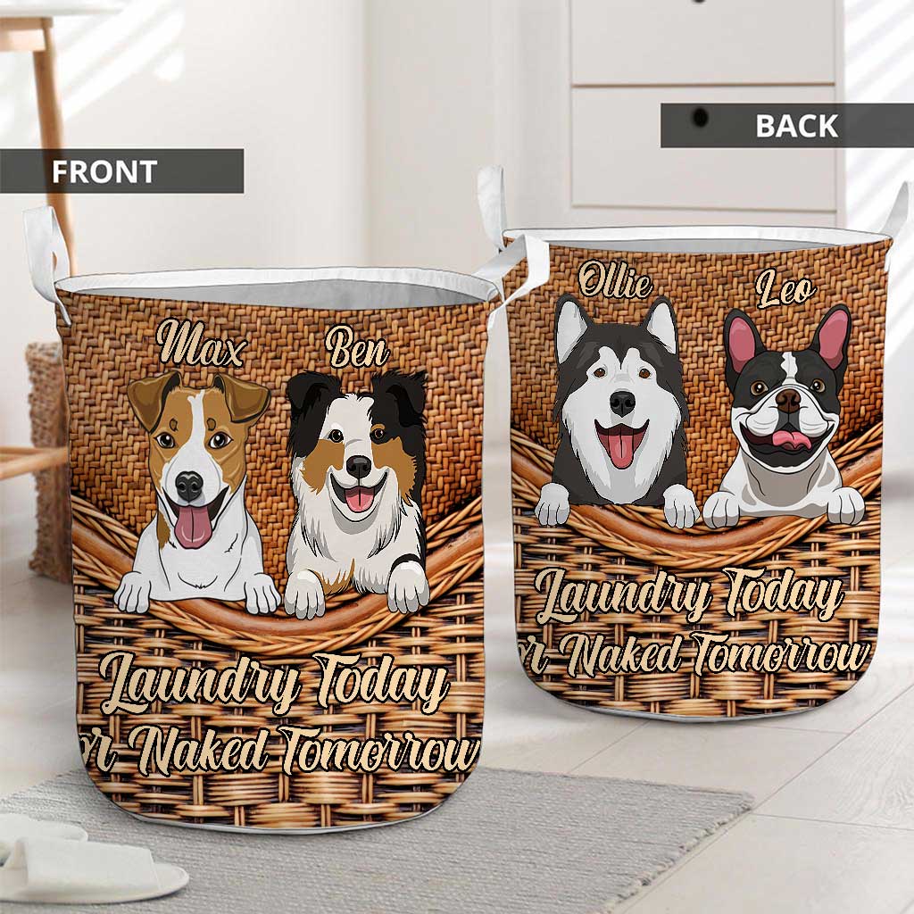 Laundry Today - Panier de rangement personnalisé pour chien