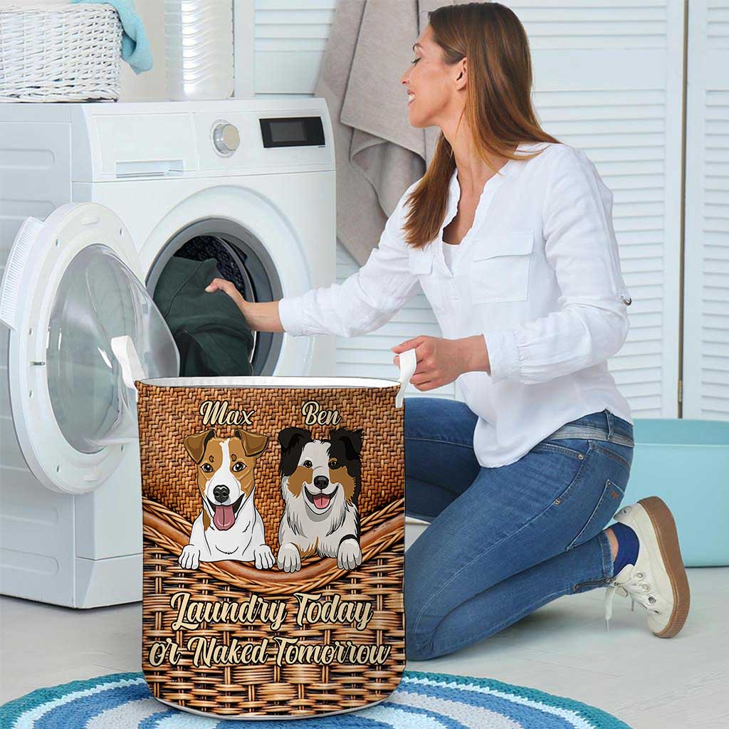 Laundry Today - Panier de rangement personnalisé pour chien