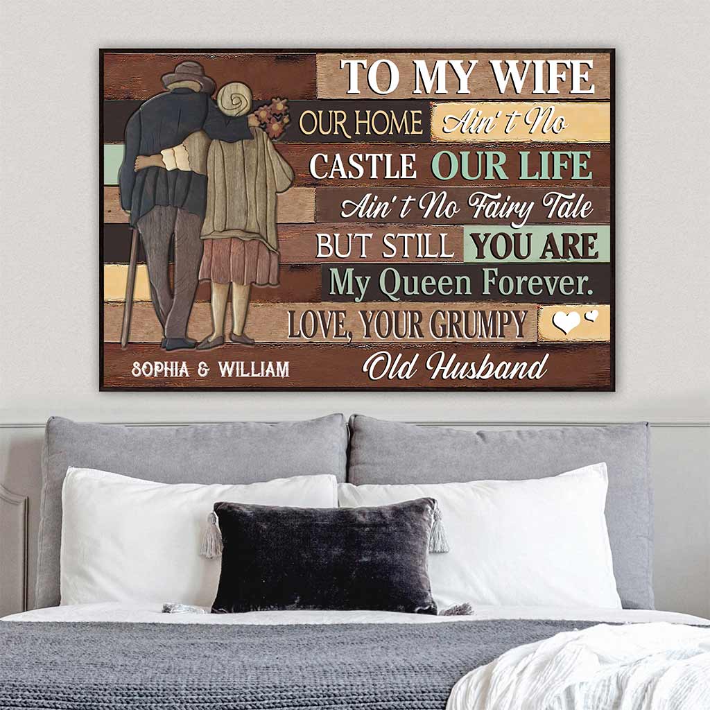 Je t'aimerai plus longtemps - Affiche personnalisée pour couples