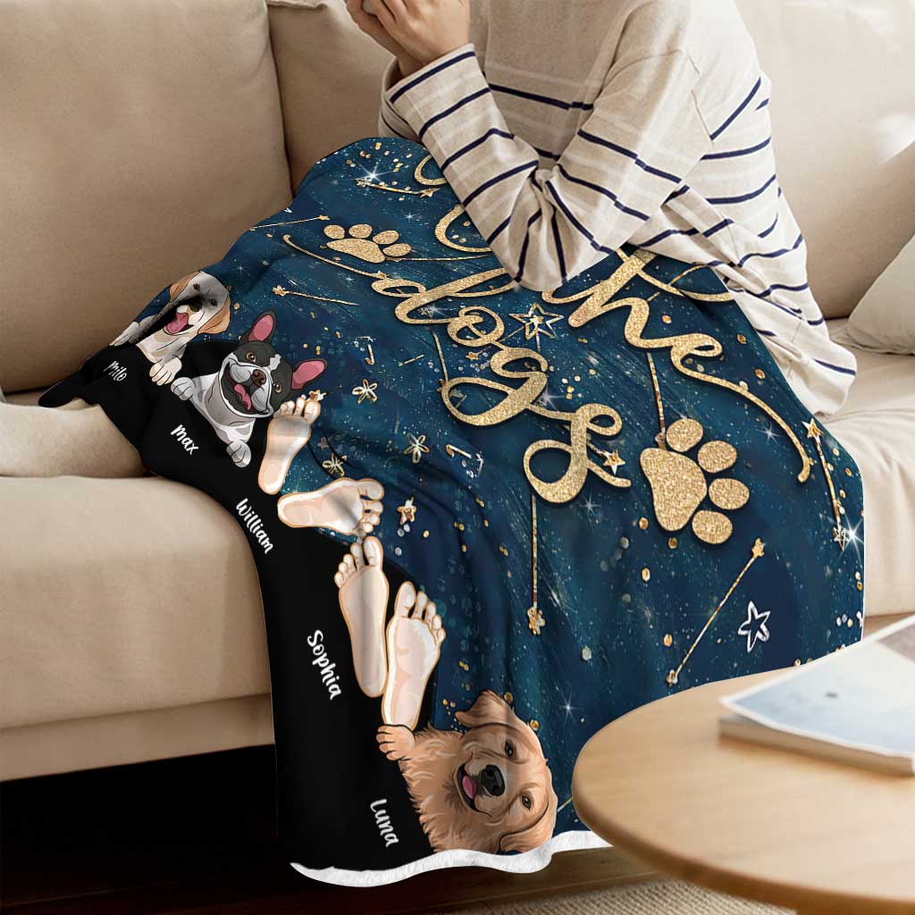 Couverture personnalisée pour couples avec chiens