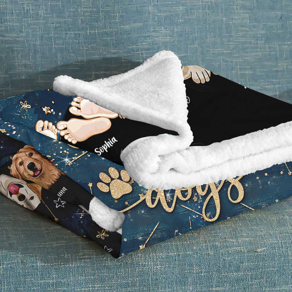 Couverture personnalisée pour couples avec chiens