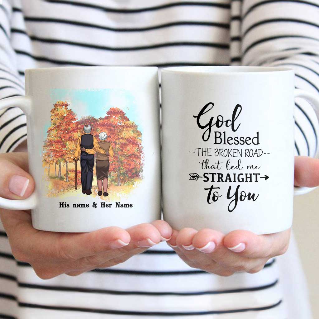 Dieu a béni le chemin semé d'embûches - Mug personnalisé pour couple