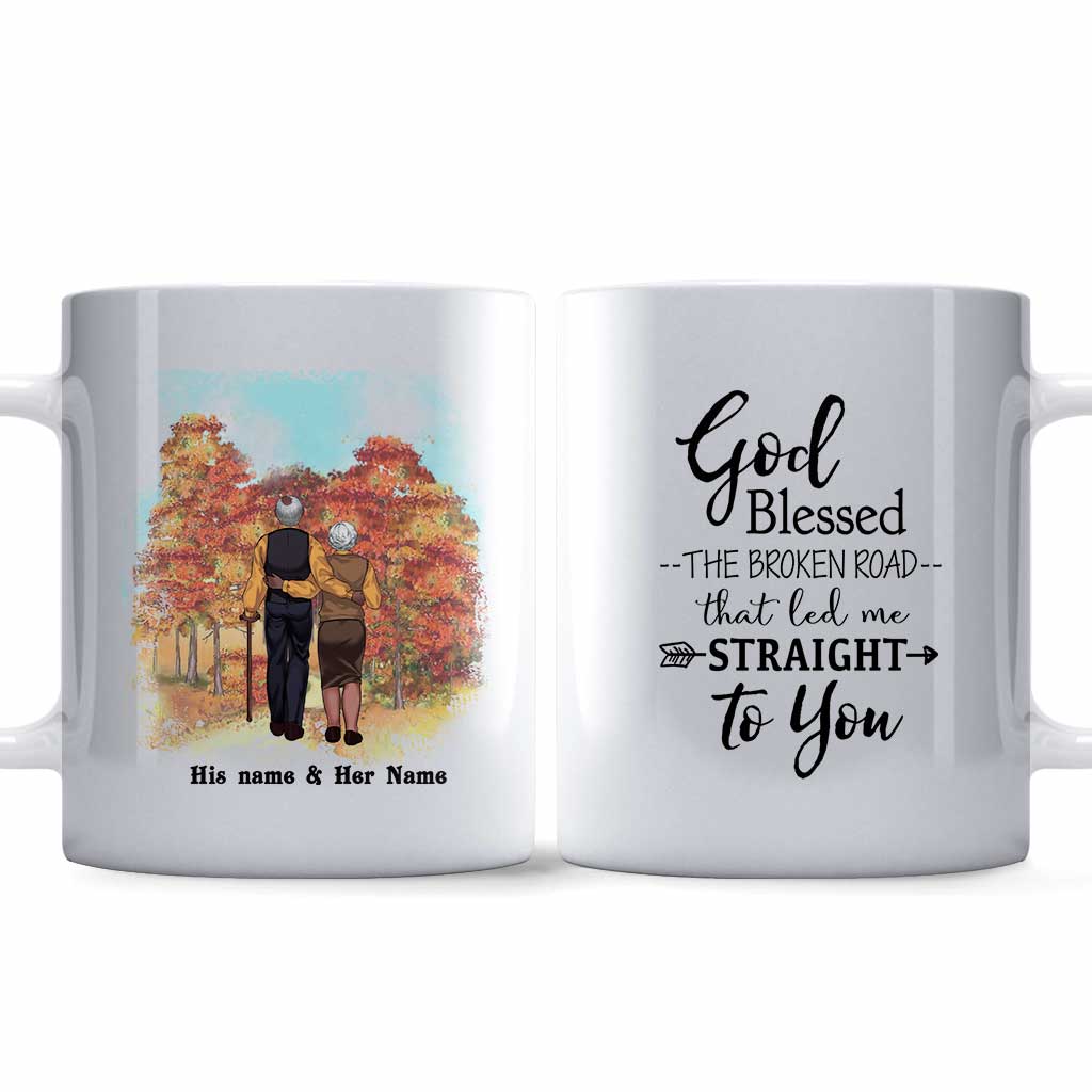 Dieu a béni le chemin semé d'embûches - Mug personnalisé pour couple