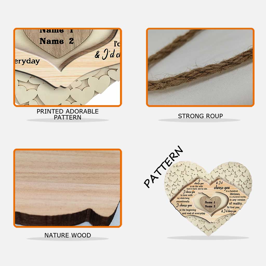 Je nous veux - Panneau en bois personnalisé pour couples