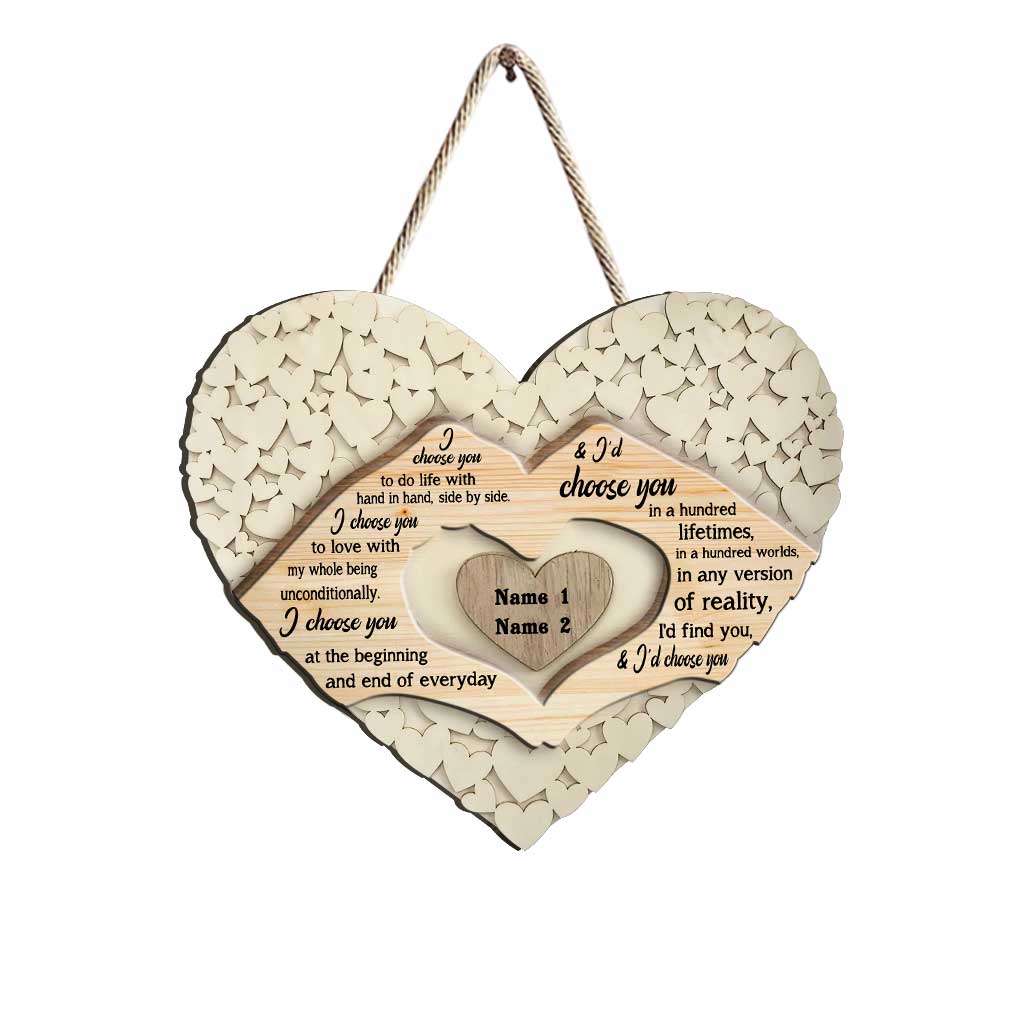 Je nous veux - Panneau en bois personnalisé pour couples