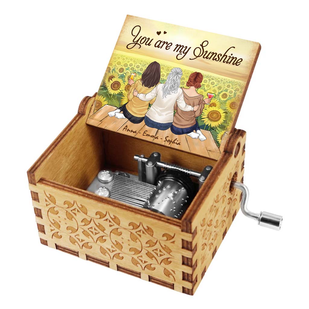 You Are My Sunshine - Personalized Mother’s Day Mother Hand Crank Music Box