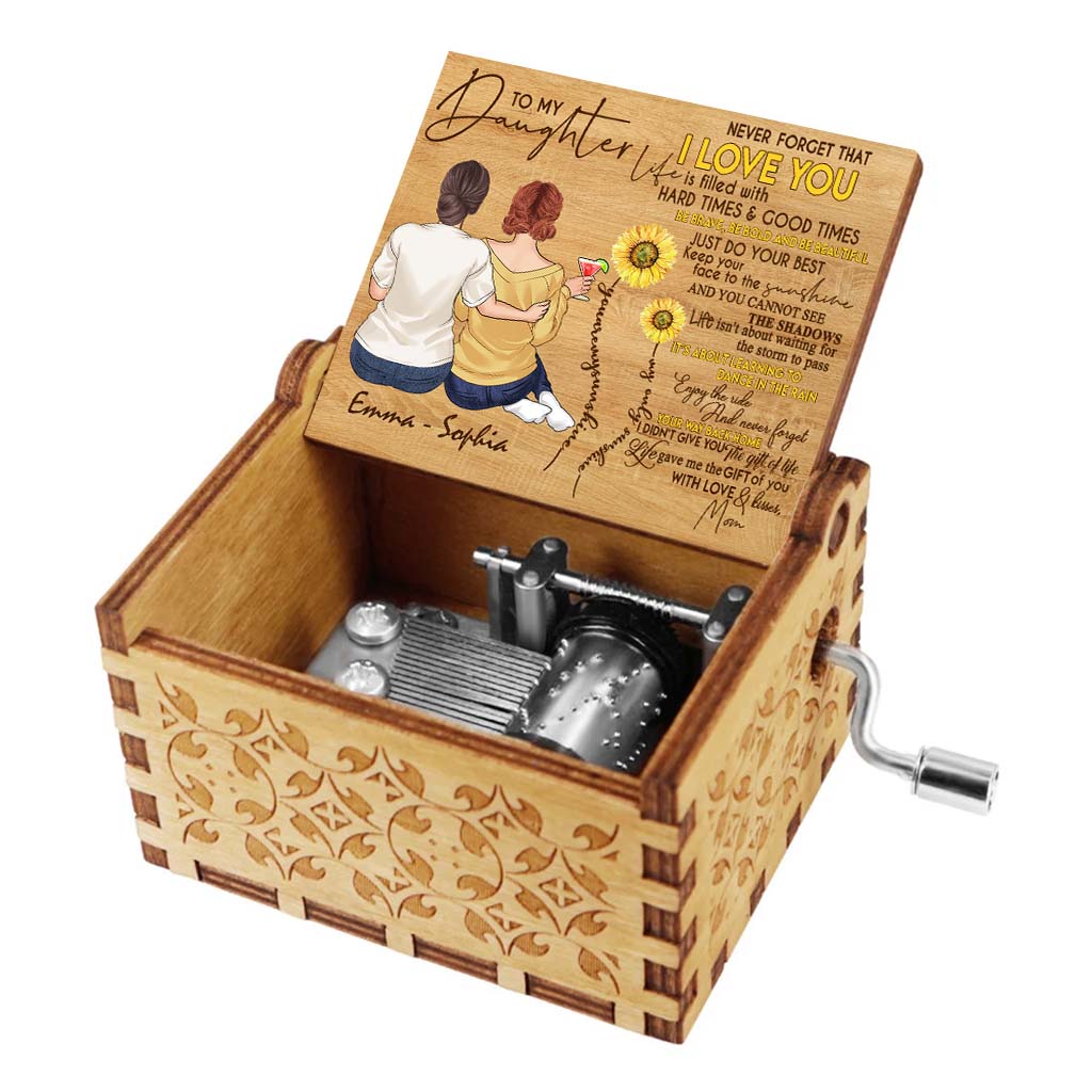 To My Daughter - Personalized Mother’s Day Mother Hand Crank Music Box