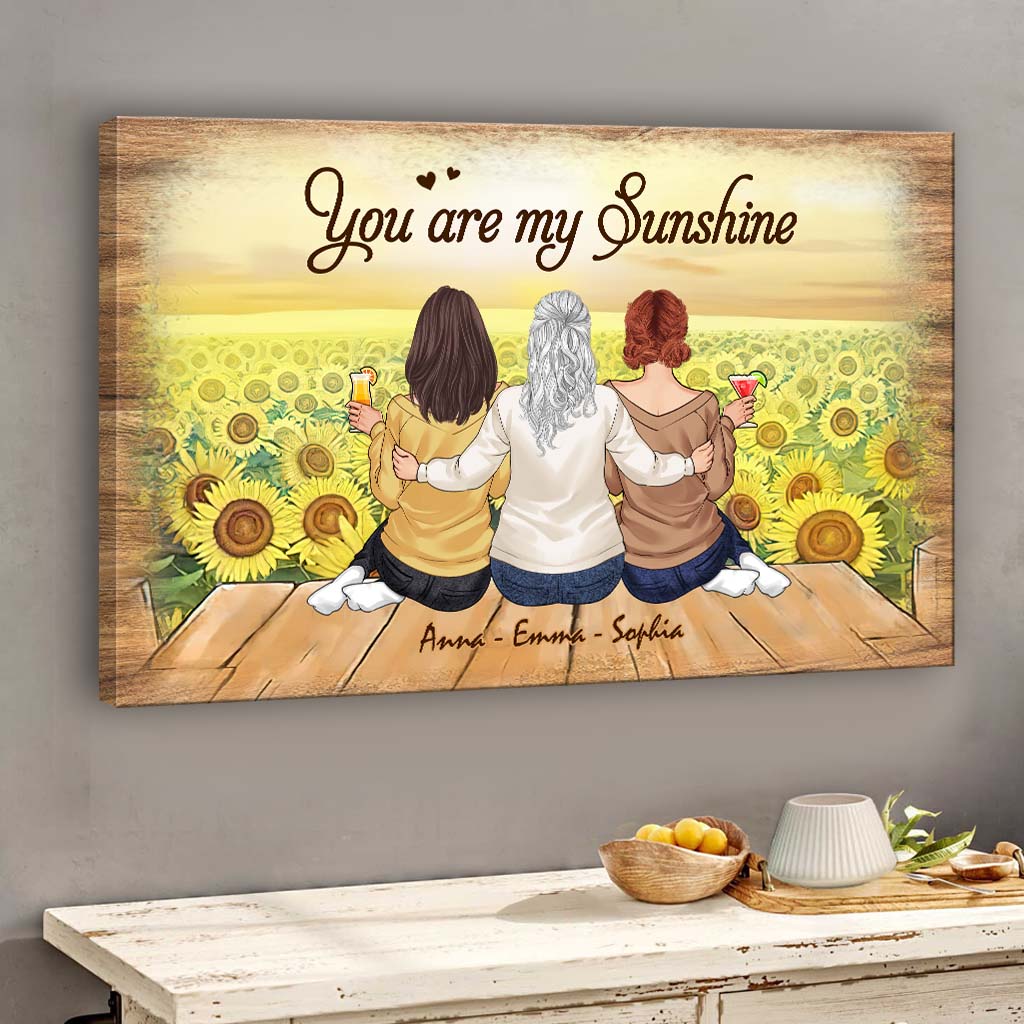 Tu es mon rayon de soleil - Toile et affiche personnalisées pour la fête des mères