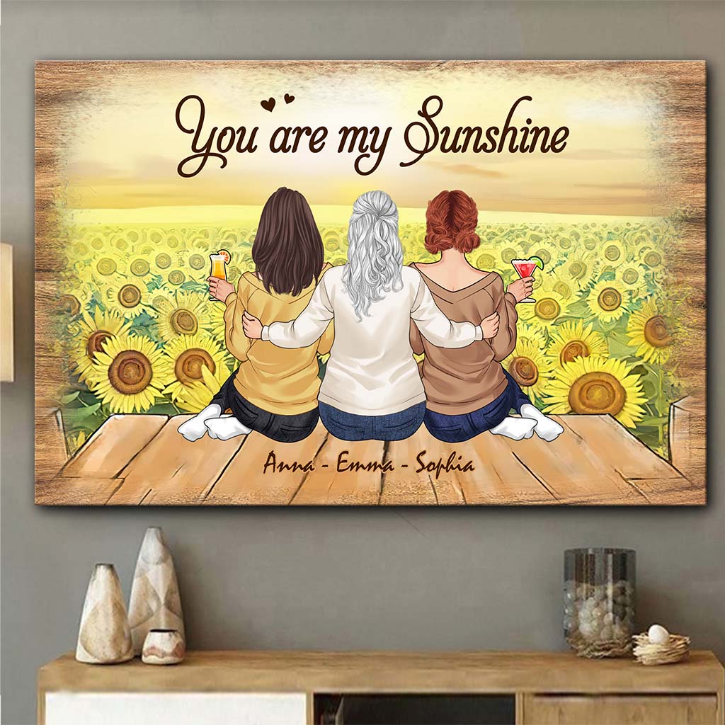 Tu es mon rayon de soleil - Toile et affiche personnalisées pour la fête des mères