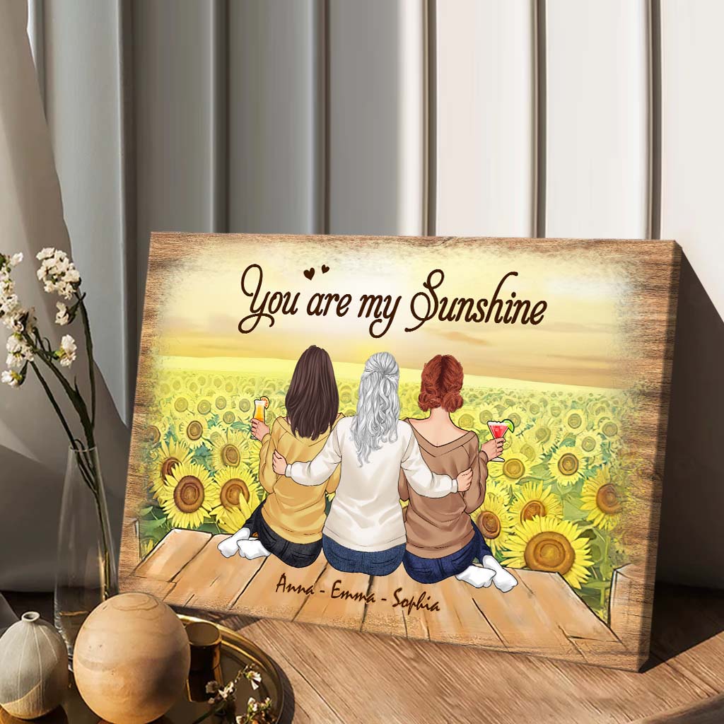 Tu es mon rayon de soleil - Toile et affiche personnalisées pour la fête des mères