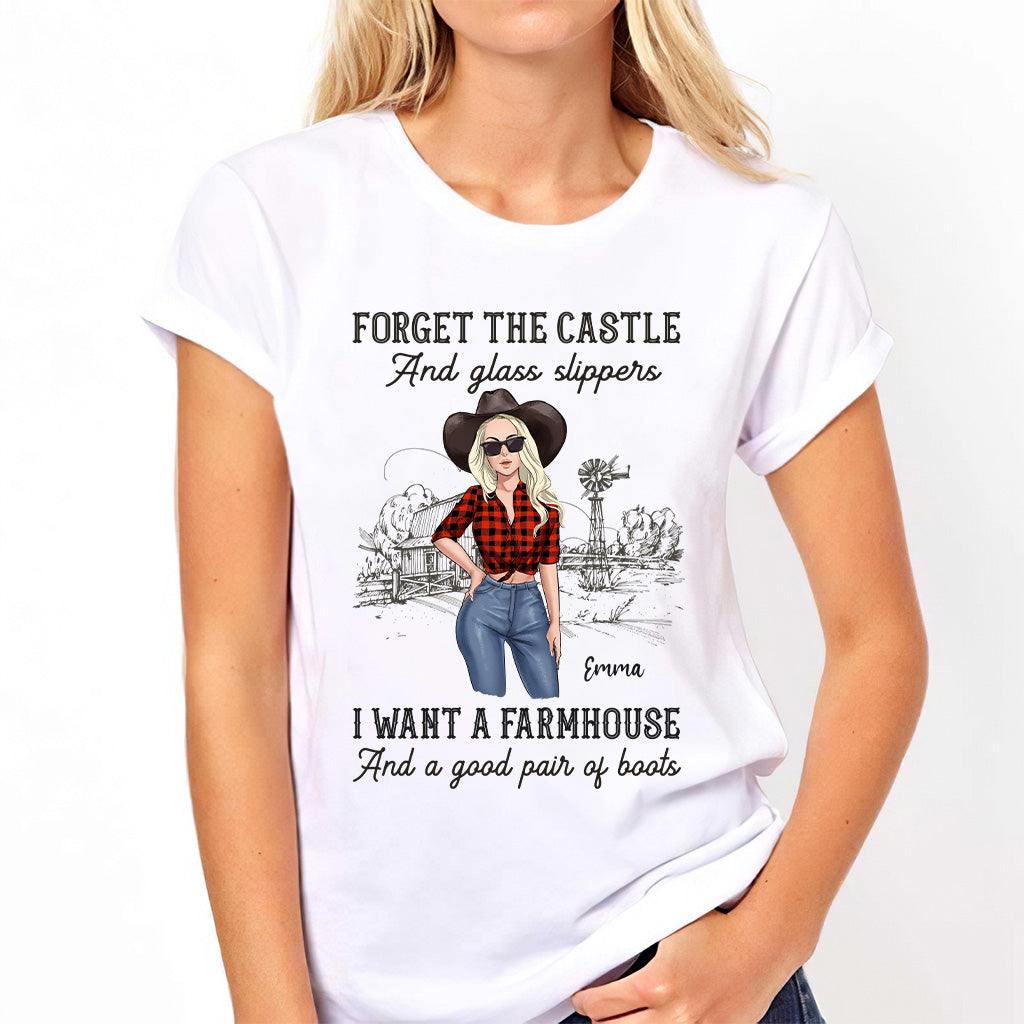 Je veux une ferme et une bonne paire de bottes - T-shirt et sweat à capuche personnalisés avec motif cheval