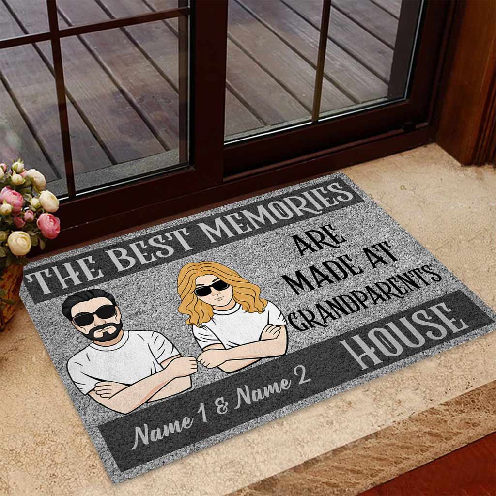 The Best Memories Are Made At Grandparents' House - Personalized Mother's Day Grandma Doormat
