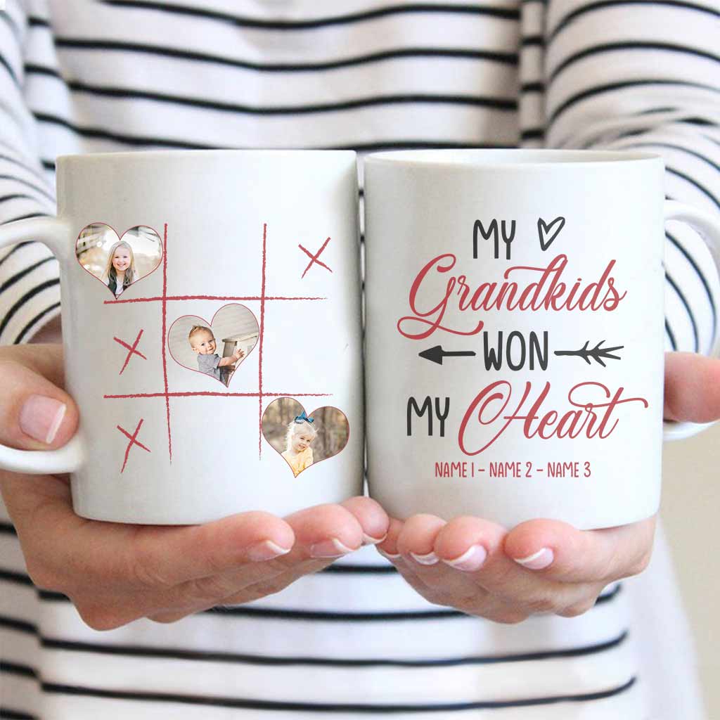 Mes petits-enfants ont conquis mon cœur - Mug personnalisé pour la fête des mères