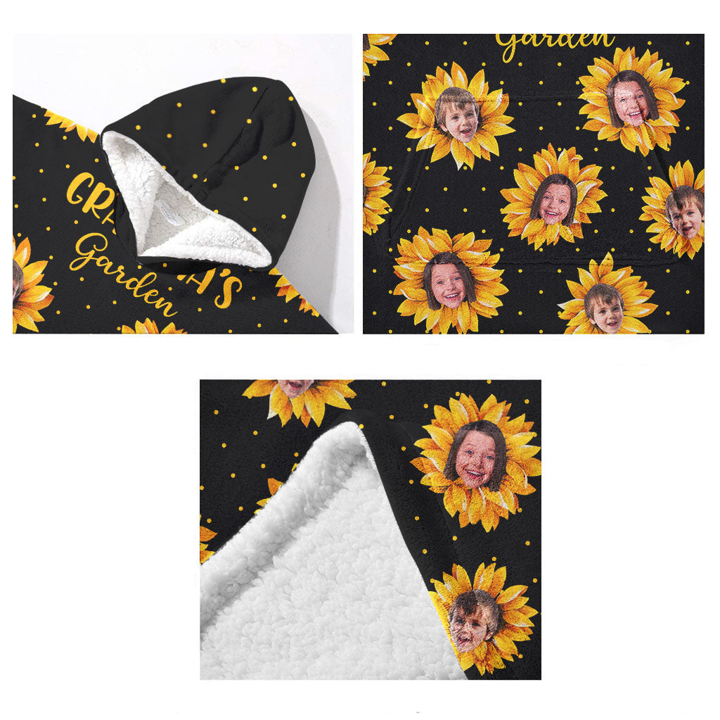 Le jardin de grand-mère - Couverture à capuche personnalisée pour la fête des mères