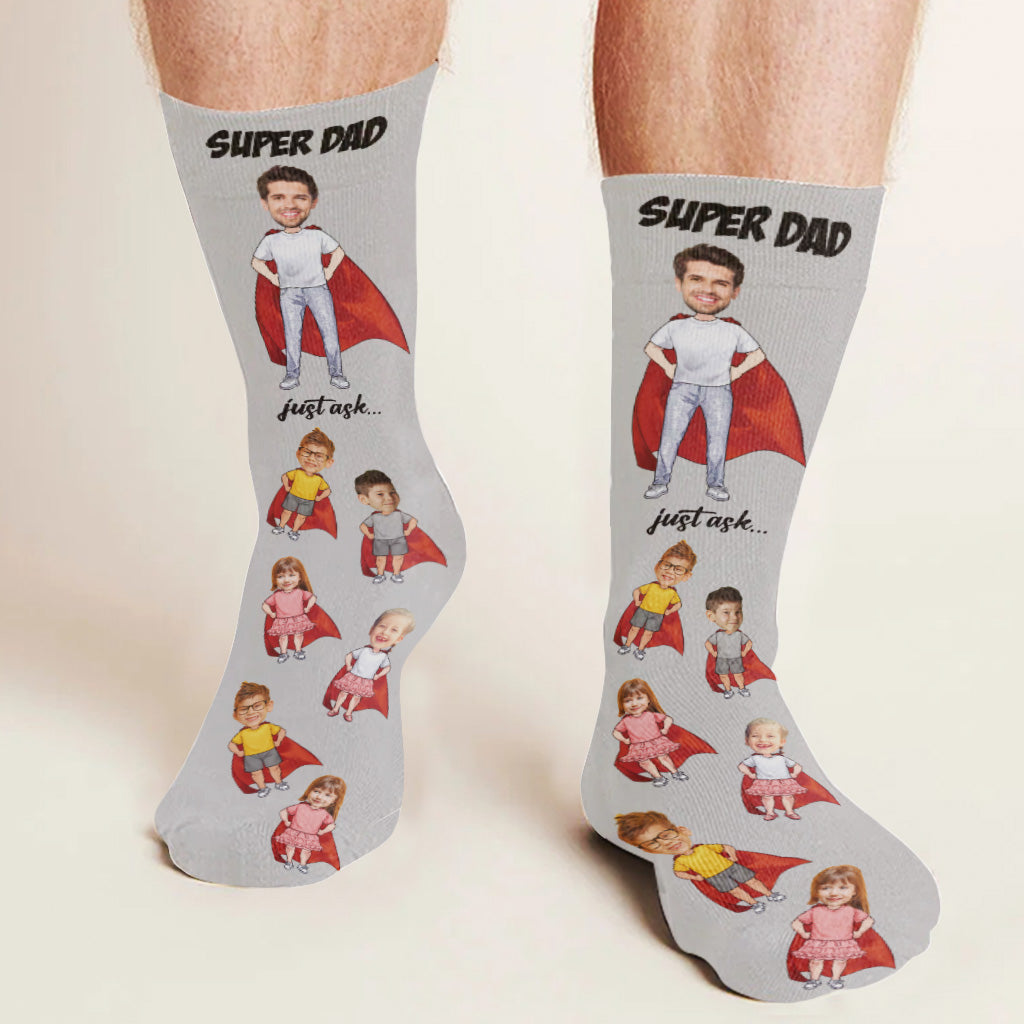 Super Papa Super Maman - Cadeau pour papa, maman - Chaussettes personnalisées