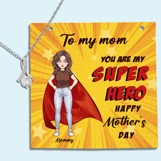 Tu es mon super-héros - Collier personnalisé pour la fête des mères 