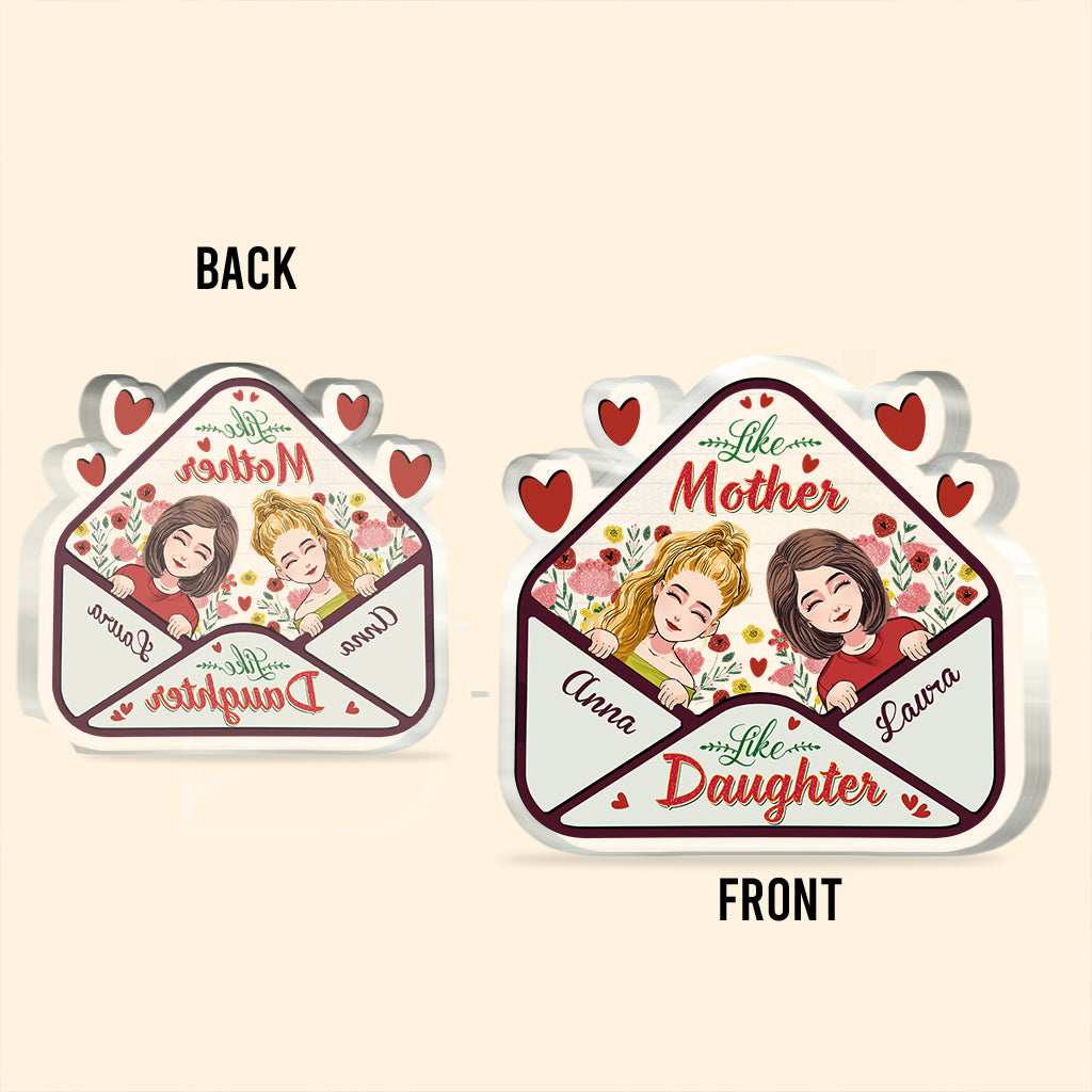 Comme maman - Cadeau pour maman, fille, fils - Plaque acrylique personnalisée sur mesure