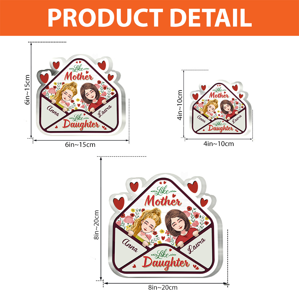 Comme maman - Cadeau pour maman, fille, fils - Plaque acrylique personnalisée sur mesure