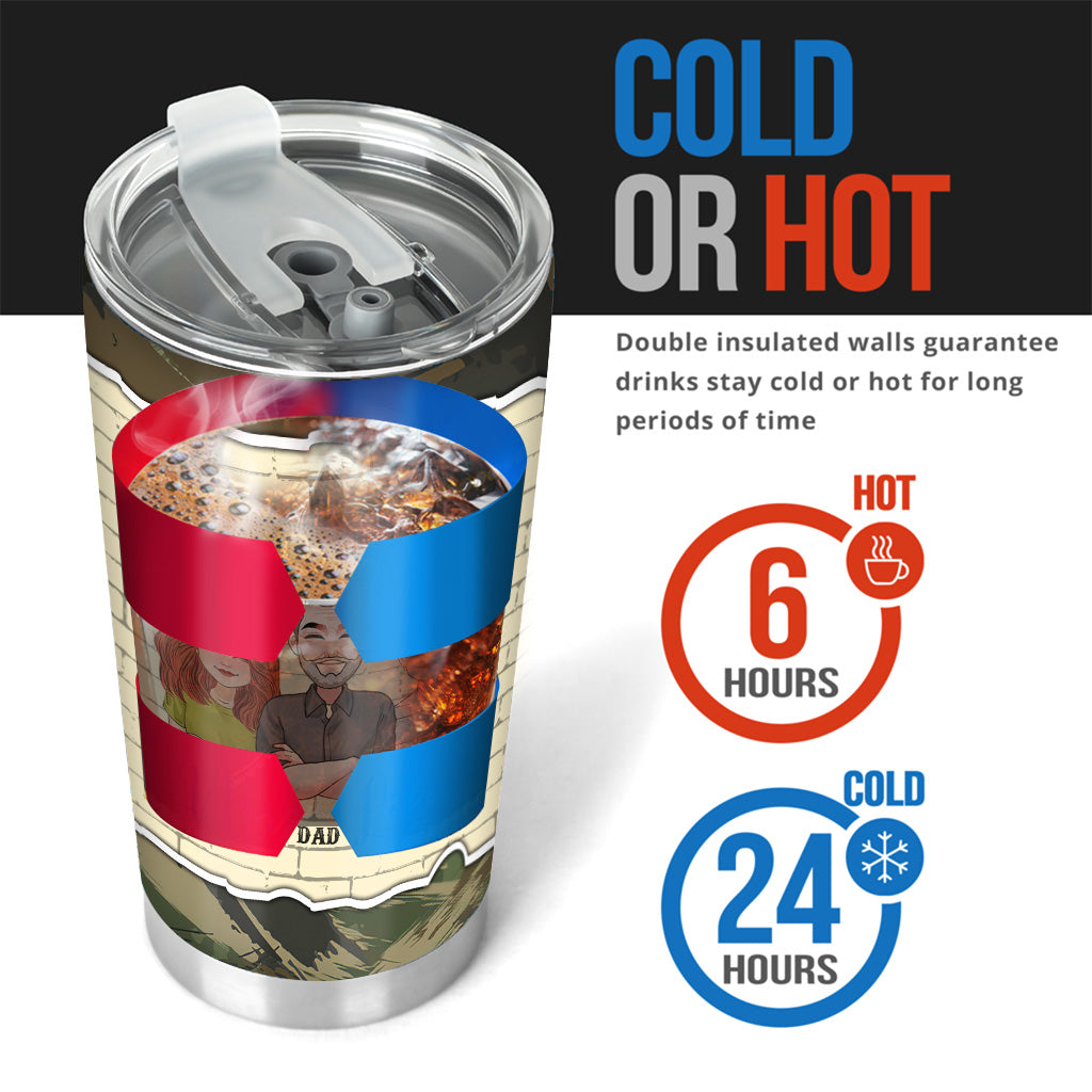 Peu importe les aléas de la vie - Gobelet isotherme personnalisé pour la fête des pères