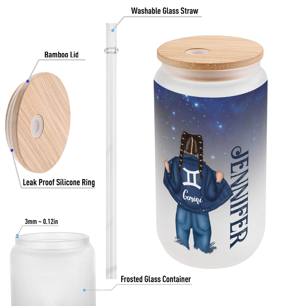 Zodiac Denim - Verre à cocktail personnalisé avec horoscope