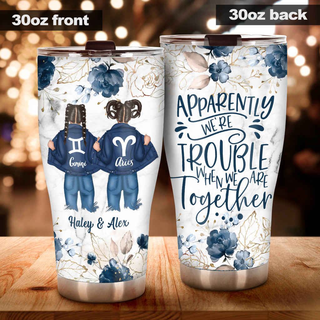 Gobelet isotherme Zodiac Denim Bestie - Cadeau horoscope pour une amie - Gobelet personnalisé