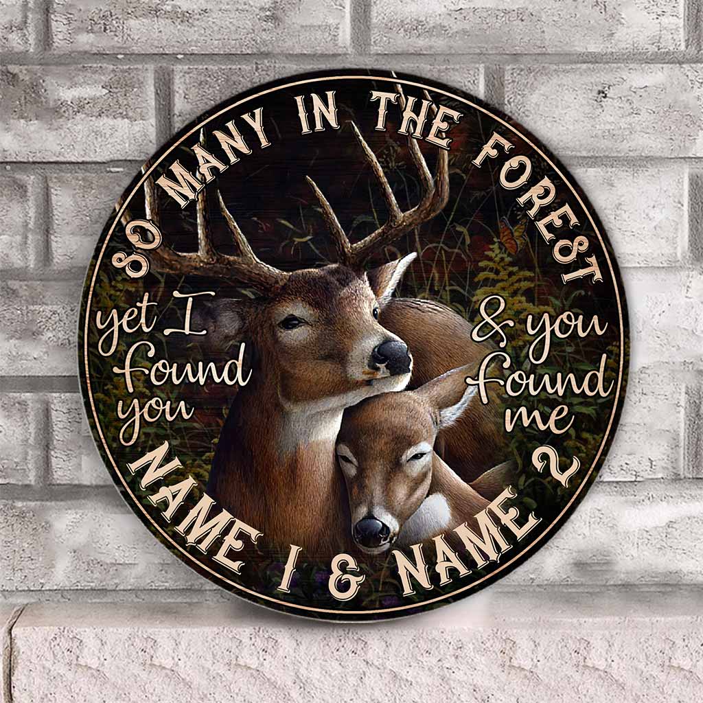 So Many In The Forest Personalized Round Wood Sign