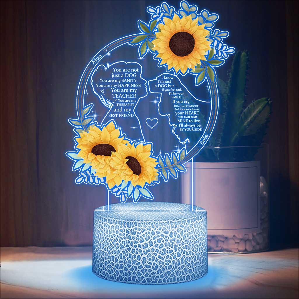 Tu n'es pas qu'un chien - Plaque lumineuse personnalisée en forme de chien