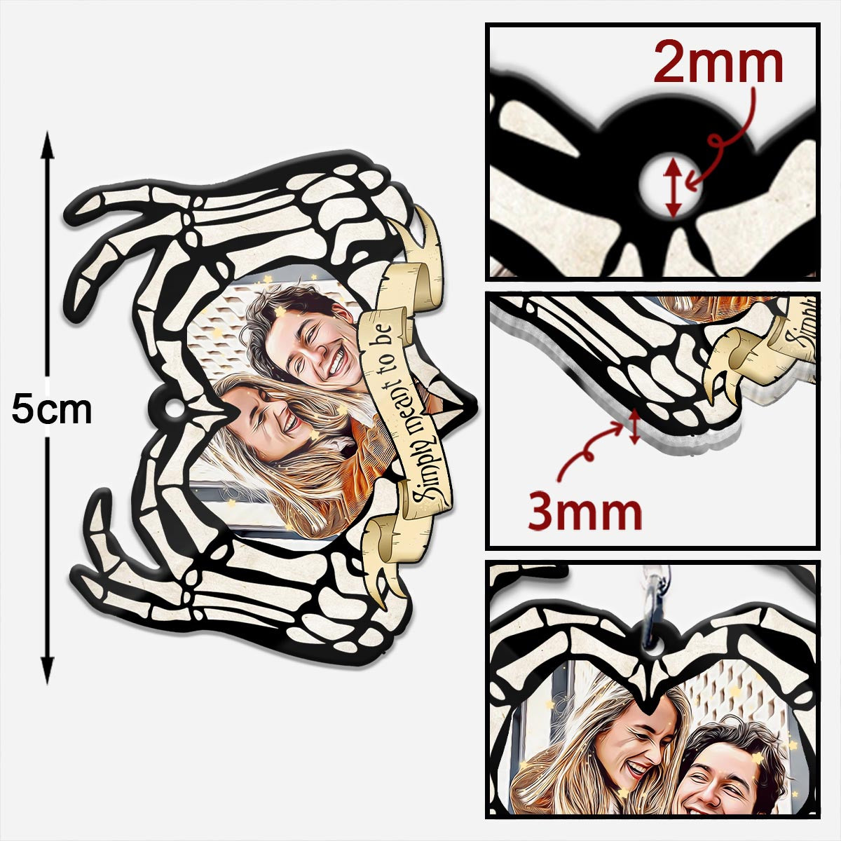 Simplement faits l'un pour l'autre - Porte-clés personnalisé pour couple