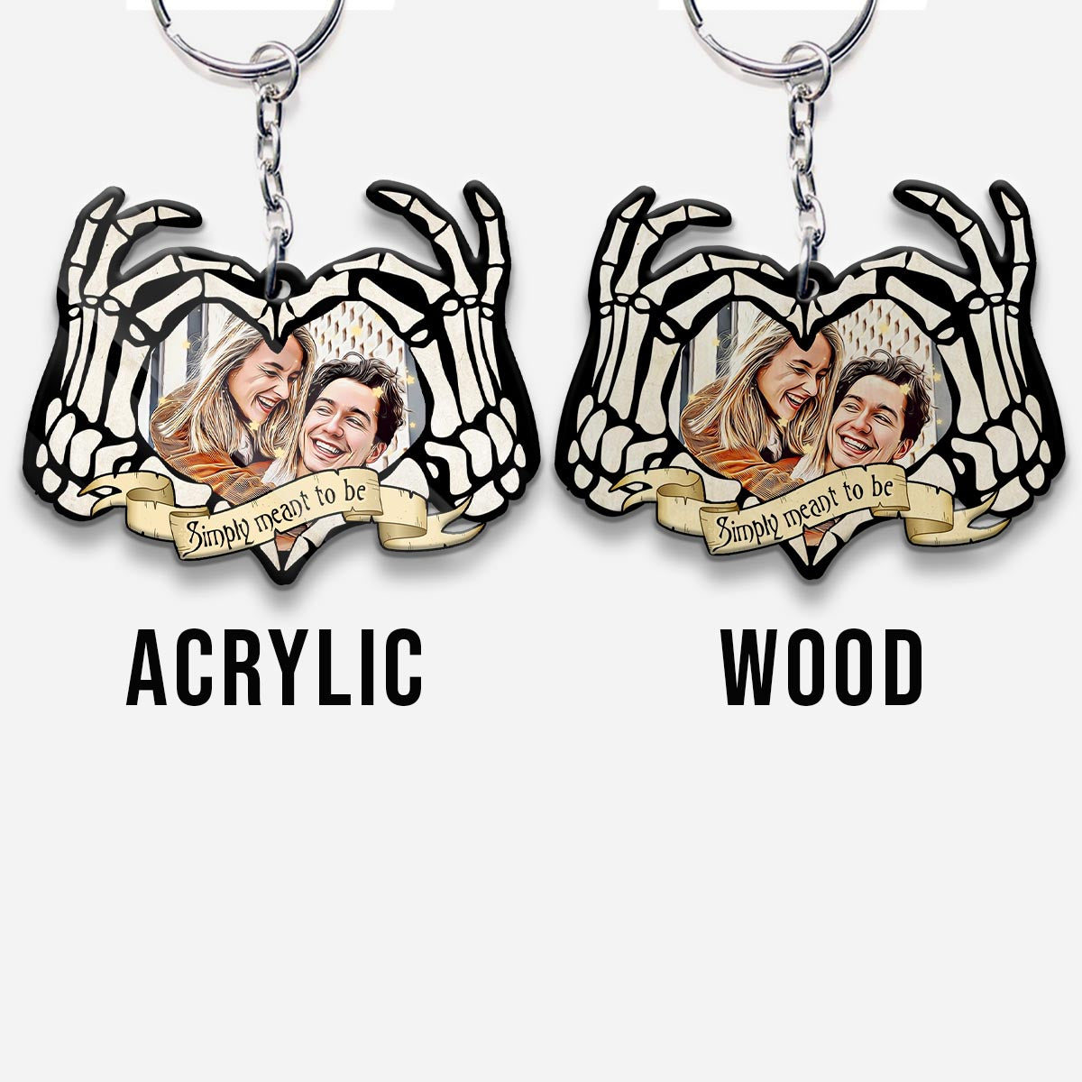 Simplement faits l'un pour l'autre - Porte-clés personnalisé pour couple