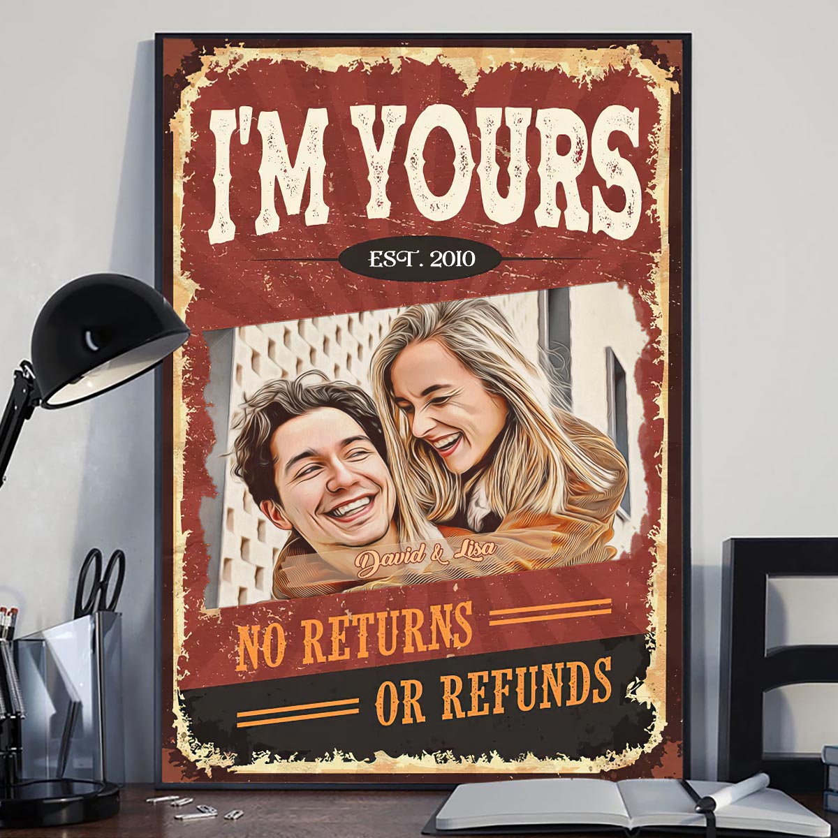 Je suis à toi - Toile et affiche personnalisées pour couples