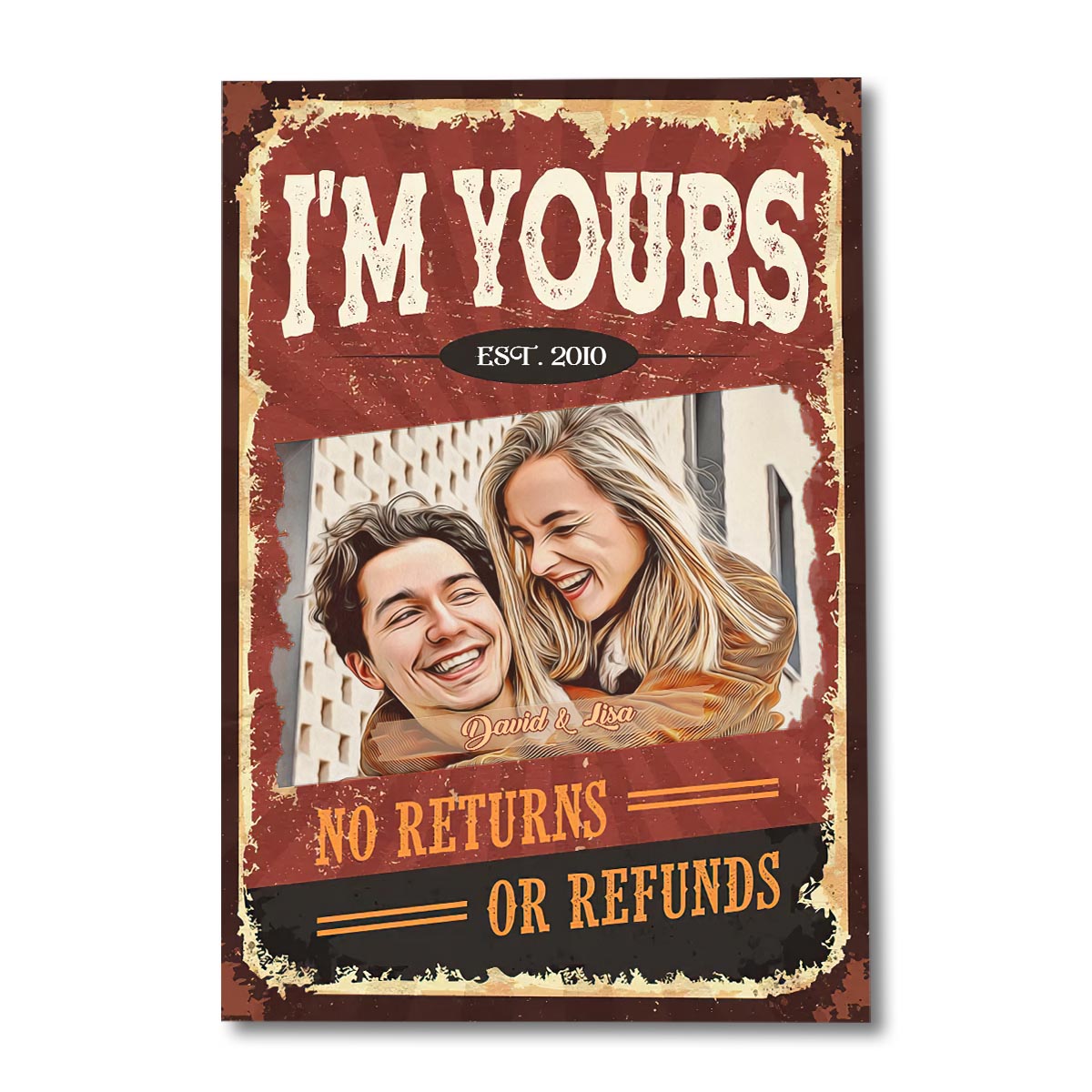 Je suis à toi - Toile et affiche personnalisées pour couples