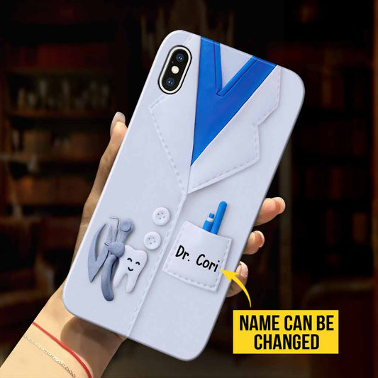 Coque de téléphone personnalisée avec motif dentiste en 3D