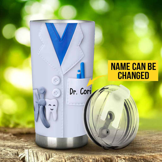Gobelet personnalisé avec motif 3D de dentiste