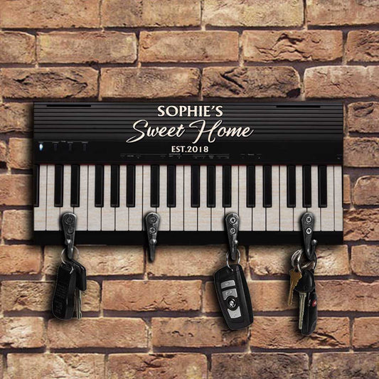 Sweet Home - Porte-clés de piano personnalisé