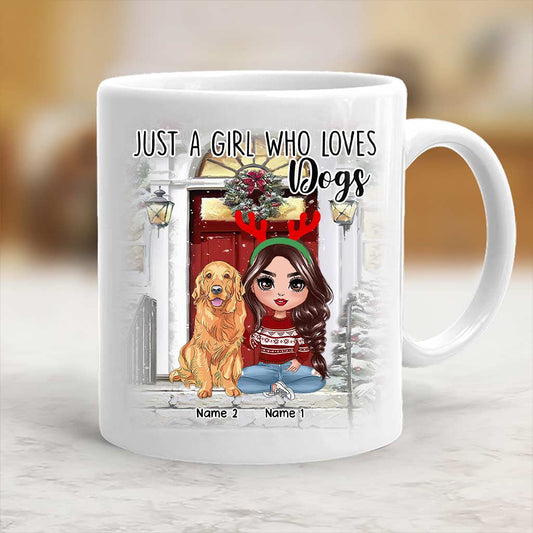 La vie est plus belle avec un chien - Mug de Noël personnalisé pour chien