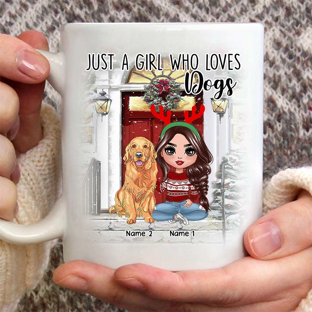 La vie est plus belle avec un chien - Mug de Noël personnalisé pour chien
