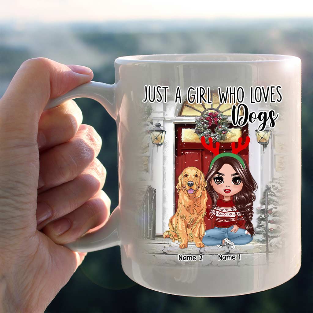 La vie est plus belle avec un chien - Mug de Noël personnalisé pour chien