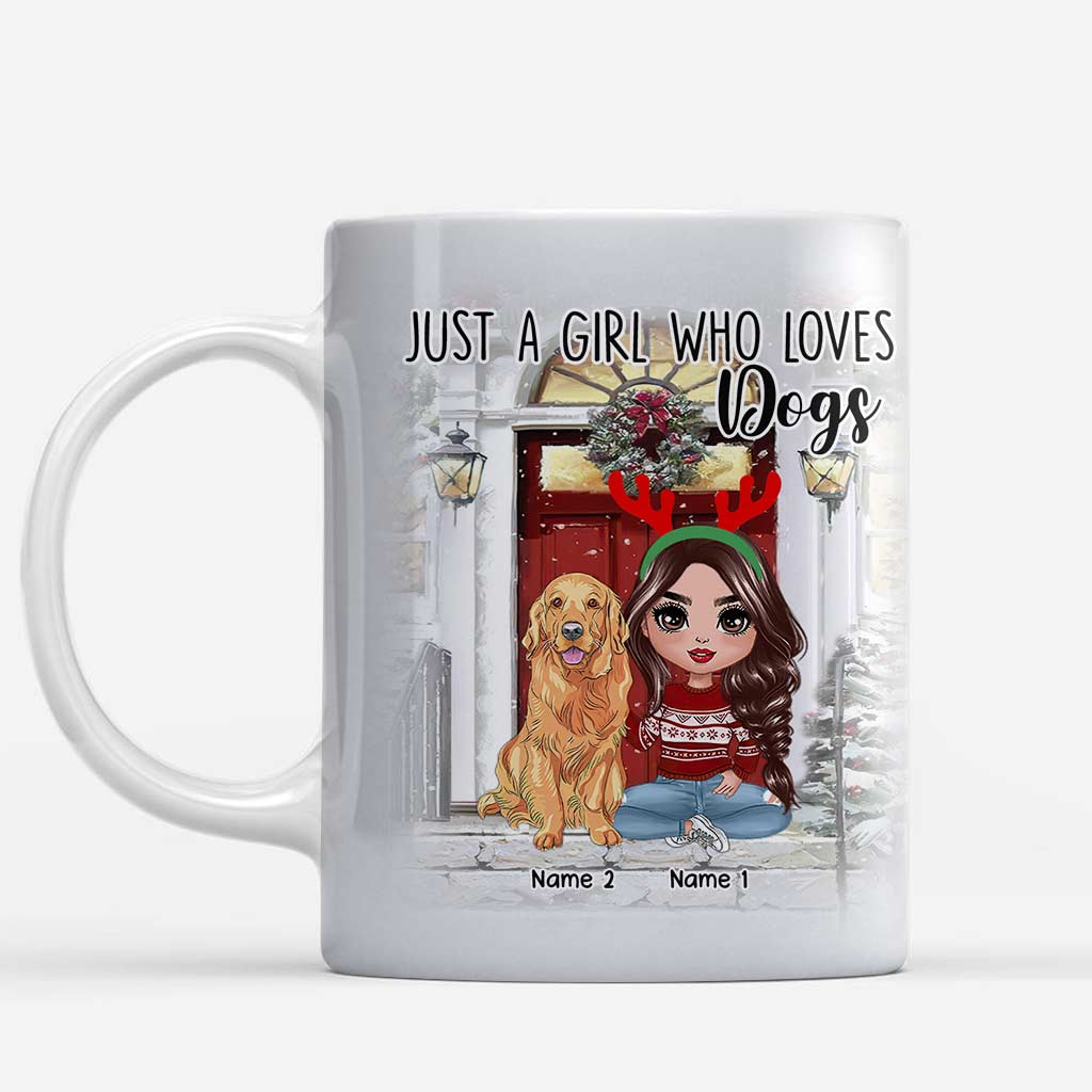 La vie est plus belle avec un chien - Mug de Noël personnalisé pour chien