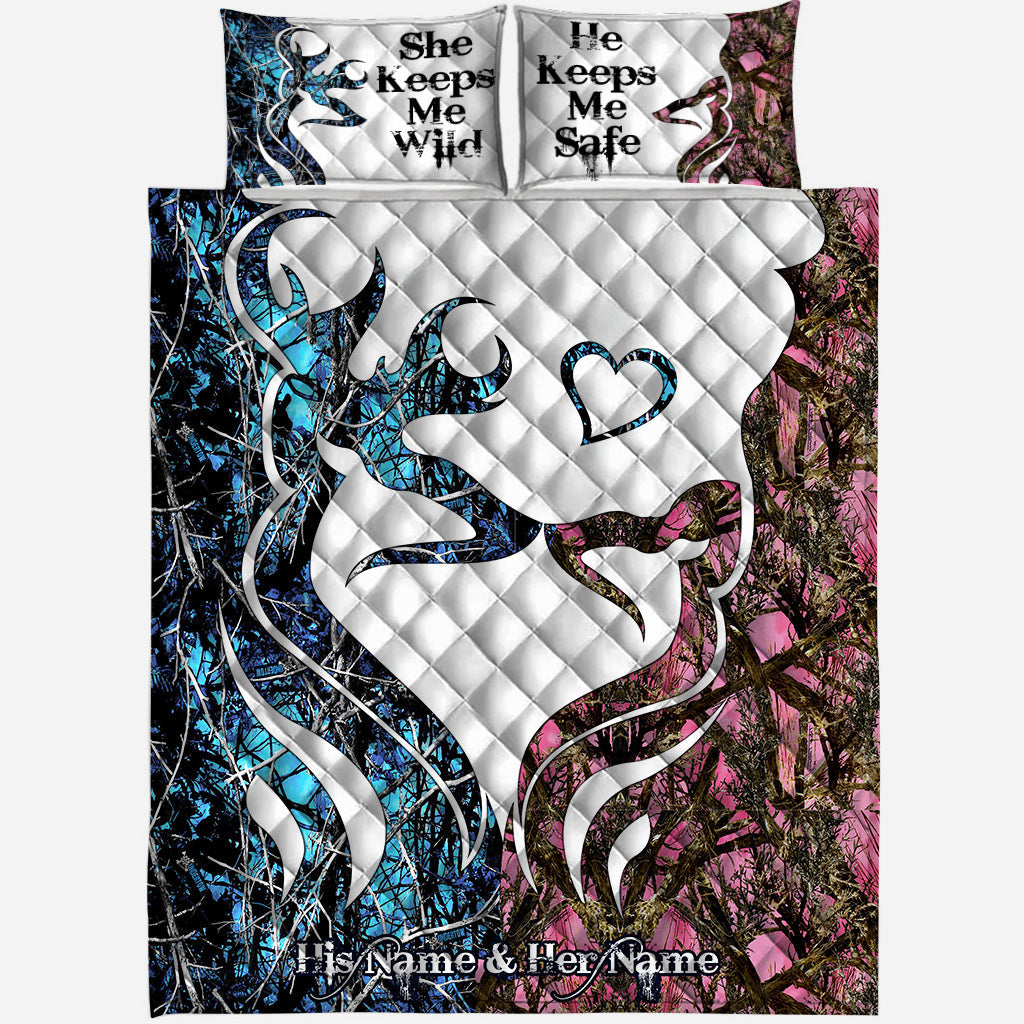 Couple de chasseurs - Ensemble de courtepointes personnalisé